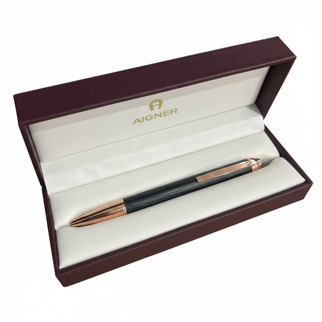 1 Aigner Pen - Black and rose gold - Image 1