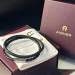 Aigner Bracelet - Double Black and silver