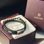 Aigner Bracelet - Double Black and silver P